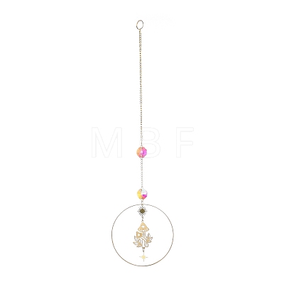 Brass Big Pendant Decorations HJEW-M005-03G-01-1