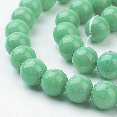 Natural Mashan Jade Round Beads Strands G-D263-10mm-XS19-1