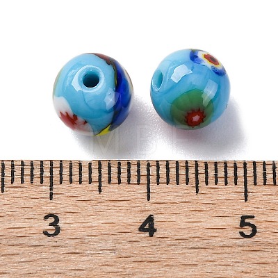 Handmade Millefiori Lampwork Beads LAMP-R003-02A-04-1