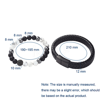 Unisex Stackable Bracelets Sets BJEW-JB04896-1