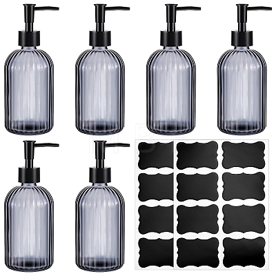 6Pcs Glass Press Pump Bottles AJEW-WA0004-95-1