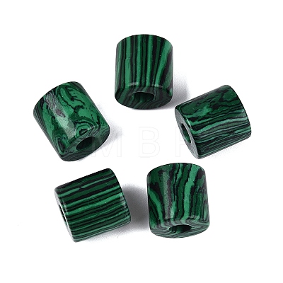 Synthetic Malachite European Beads G-P520-05L-1