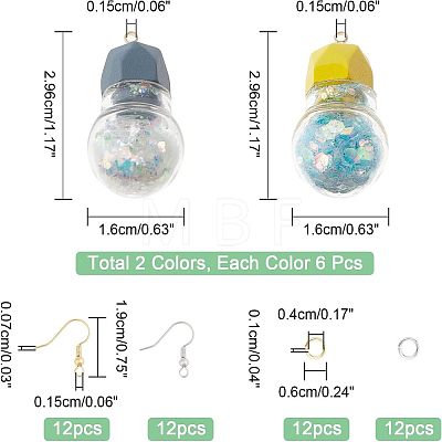  DIY Resin Dangle Earring Making Kits DIY-NB0005-53-1