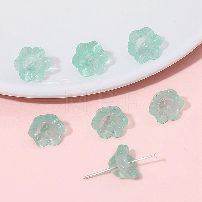 10Pcs Gradient Color Transparent Glass Imitation Jade Beads PW-WG464DA-04-1