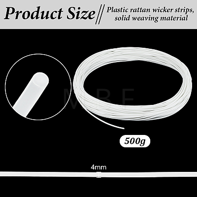 Plastic Rattan Wicker Strips DIY-WH0816-132G-1