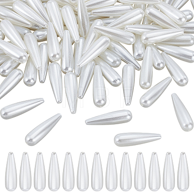 100Pcs ABS Plastic Imitation Shell Pearl Beads KY-HY0001-21-1