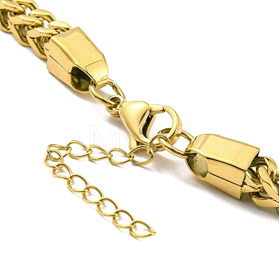 Ion Plating(IP) 304 Stainless Steel Wheat Chain Bracelets BJEW-D030-10G-1