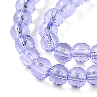 Baking Paint Transparent Glass Beads Strands DGLA-N006-6mm-06-1