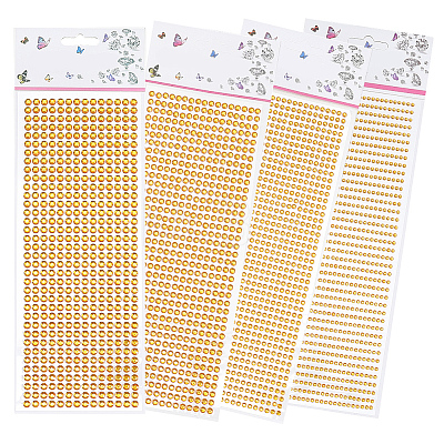4 Sheets 4 Styles Acrylic Self Adhesive Stickers DIY-GF0014-71B-1