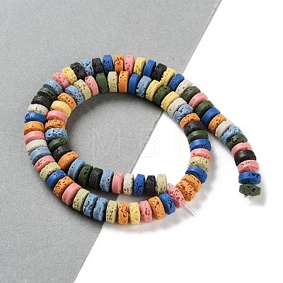 Synthetic Lava Rock Dyed Beads Strands G-H311-09-09-1