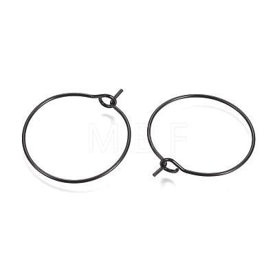 316L Surgical Stainless Steel Hoop Earring Findings STAS-G130-03B-21MM-1