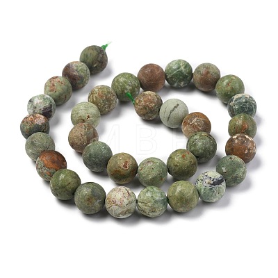 Natural Green Opal Beads Strands G-K209-04B-12mm-A-1
