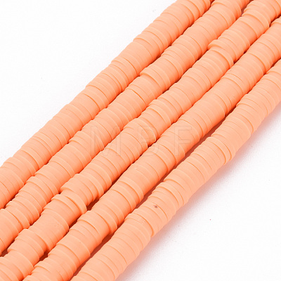 Handmade Polymer Clay Bead Strands X-CLAY-T002-6mm-46-1