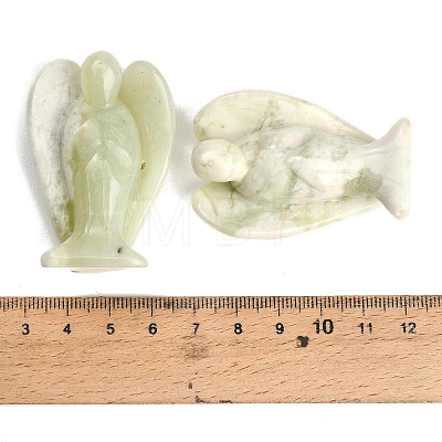 Natural New Jade Carved Angel Figurines G-O200-03J-04-1