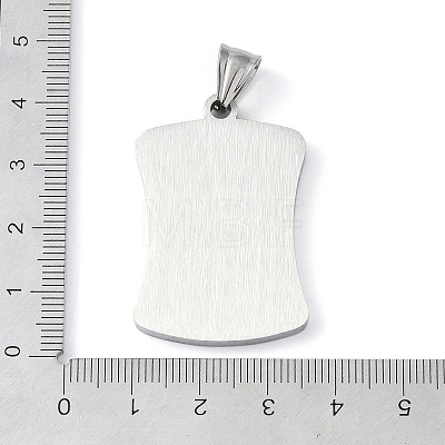 304 Stainless Steel Pendants STAS-O008-01F-1