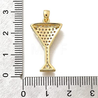 Brass Micro Pave Cubic Zirconia Pendants KK-D339-13G-02-1