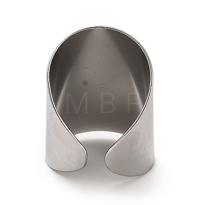 304 Stainless Steel Open Cuff Ring RJEW-Z015-02P-1