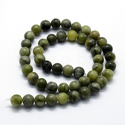 Natural Xinyi Jade/Chinese Southern Jade Beads Strands G-I199-07-8mm-1