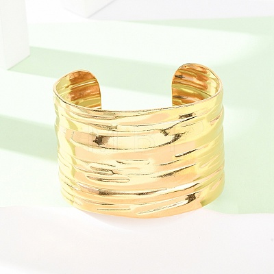 304 Stainless Steel Cuff Bangles BJEW-P382-01C-G-1
