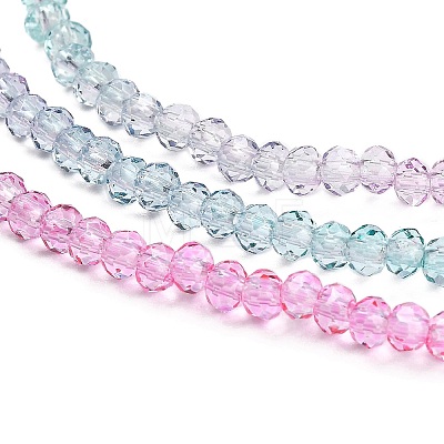 Transparent Painted Glass Beads Strands X1-DGLA-A034-T2mm-A10-1