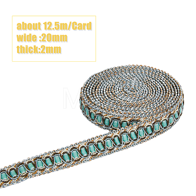 Polyester Braided Lace Trim OCOR-WH0079-71A-1