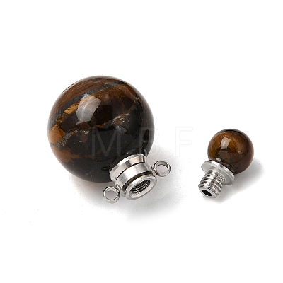 Natural Tiger Eye Perfume Bottle Pendants GG-CBA7610-02P-05-1