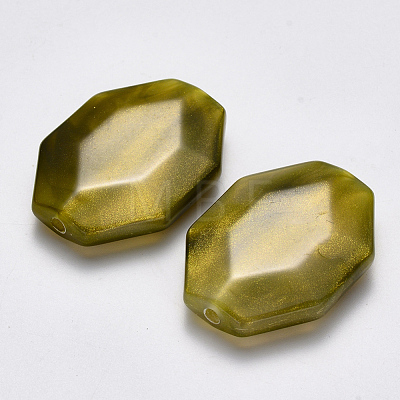 Imitation Gemstone Acrylic Beads OACR-R075-04G-1