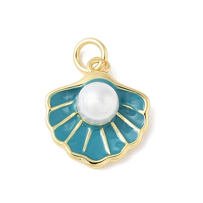 Brass Enamel Pendants KK-B148-03G-02-1