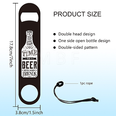 201 Stainless Steel Bottle Opener AJEW-WH0393-019-1