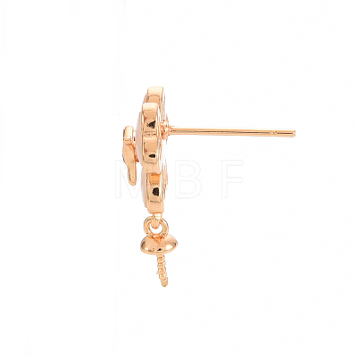 Brass Earring Findings KK-T062-207G-NF-1