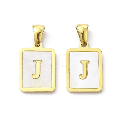 Ion Plating(IP) 304 Stainless Steel Pave Shell Pendants X-STAS-G327-01G-J-1