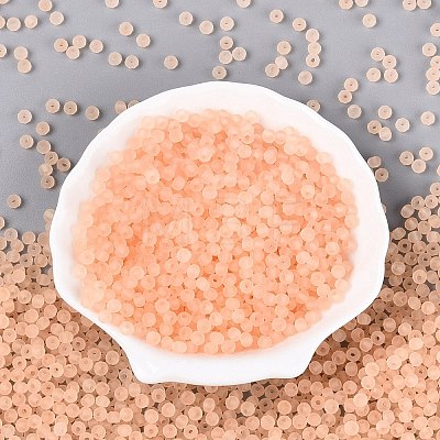 FGB Frosted Transparent Glass Seed Beads SEED-N013-04A-03-1
