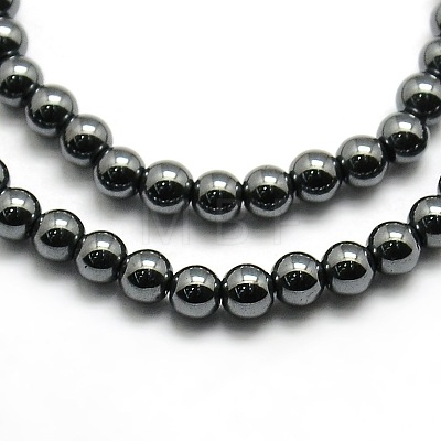 Grade AAA Magnetic Synthetic Hematite Round Bead Strands G-G644-D-11-1