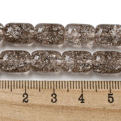 Transparent Crackle Glass Beads Strands GLAA-NH0001-04E-1