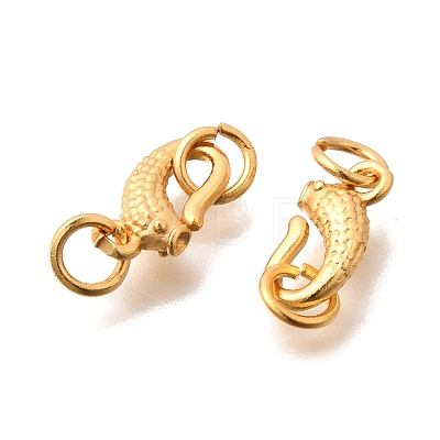 Brass S-Hook Clasps KK-G600-09G-1