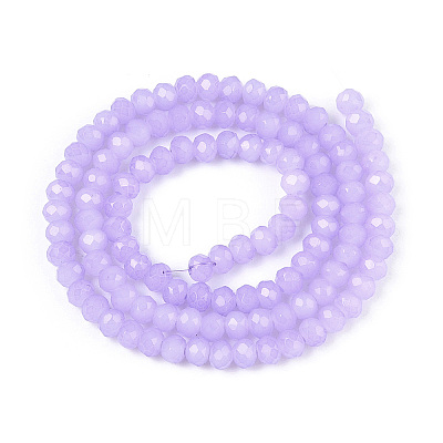 Baking Paint Imitation Jade Glass Bead Strands DGLA-A034-J2MM-A50-1