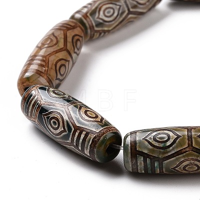 Tibetan Style dZi Beads TDZI-E004-15-1