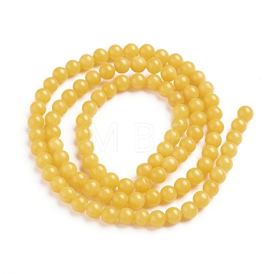 Natural Mashan Jade Round Beads Strands G-D263-4mm-XS07-1