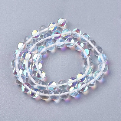 Synthetic Moonstone Beads Strands G-E468-H02-8mm-1