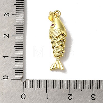 Brass Micro Pave Cubic Zirconia Pendants KK-H487-23G-02-1