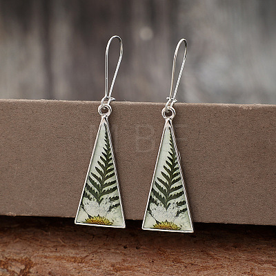 Print Alloy & Epoxy Leverback Earrings FS-WG26850-01-1
