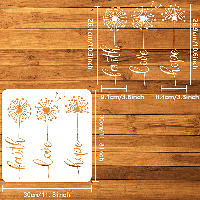 PET Hollow Out Drawing Painting Stencils DIY-WH0391-0715-1