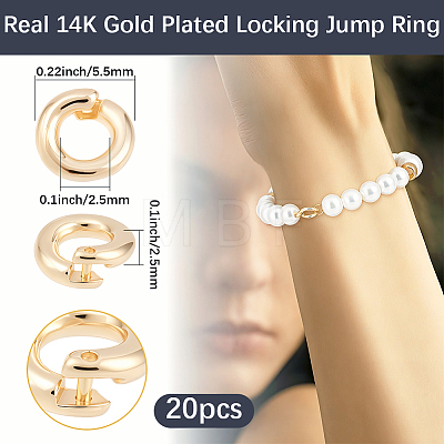 20Pcs Brass Open Jump Rings KK-BBC0023-10A-1