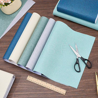 10Pcs 5 Colors Linen Fabric Book Covers FIND-CP0003-80B-1