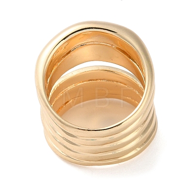 Multi Layer Alloy Wrap Finger Rings for Women RJEW-K277-02G-1