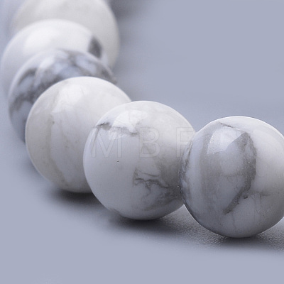 Natural Howlite Beads Strands X-G-S259-47-6mm-1