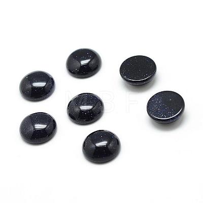 Synthetic Blue Goldstone Cabochons G-T020-6mm-27-1