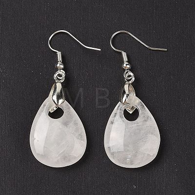 Natutal Quartz Crystal Dangle Earrings EJEW-F343-A08-1