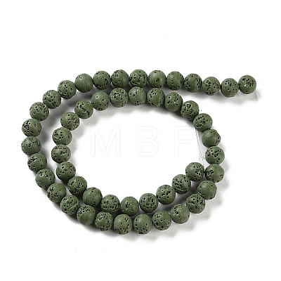 Synthetic Lava Rock Dyed Beads Strands G-H311-08B-03-1