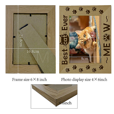 Natural Wood Photo Frames AJEW-WH0292-042-1